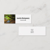 フォレストクリーク美しい自然景観写真 スキニー名刺 (正面/裏面)