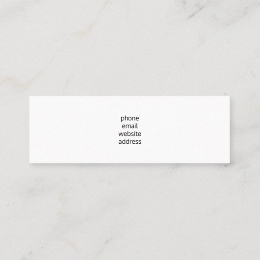 フォレストクリーク美しい自然景観写真 スキニー名刺 (裏面)