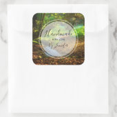 フォレストクリーク美しい自然景観写真 スクエアシール (バッグ)