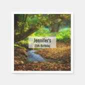 フォレストクリーク美しい自然景観写真 スタンダードカクテルナプキン (正面)