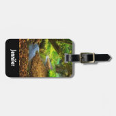 フォレストクリーク美しい自然景観写真 ラゲッジタグ (正面横)