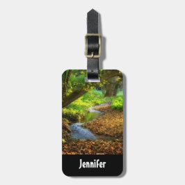 フォレストクリーク美しい自然景観写真 ラゲッジタグ