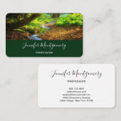 フォレストクリーク美しい自然景観写真 名刺 (正面/裏面)