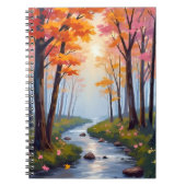 フォレストクリーク | 紅葉の水彩風景画 ノートブック (正面)