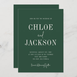 フォレストグモダンロはっきりしたンカスタムのQRコード結婚s 招待状