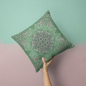 フォレストグリーンで開花を囁く クッション