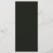 フォレストグリーンとエレガント金ゴールドフローラ結婚のメニュー メニュー (裏面)