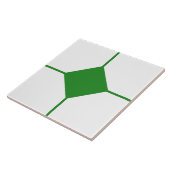 フォレストグリーンとホワイトダイヤモンドクロスタイル タイル (側面)