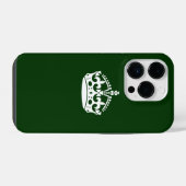 フォレストグリーンにクラウンでKeep Calm iPhoneケース (裏面横)