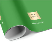 フォレストグリーンのビジネス・コーポレートロゴ ラッピングペーパー (ロールコーナー)