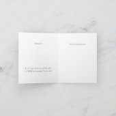 フォレストグリーンのロココ結婚式RSVPカード サンキューカード (内部)