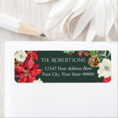 フォレストグリーンウィンターフローラ |差出人住所 ラベル (インサイチュ)