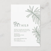 フォレストグリーンエレガントボタニカル離れ詳細 エンクロージャーカード (正面)