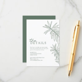 フォレストグリーンエレガントボタニカル離れ詳細 エンクロージャーカード