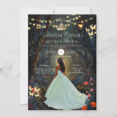 フォレストグリーンクインセアニラ15アノスフラワーズ金ゴールド 招待状 (正面)