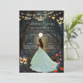 フォレストグリーンクインセアニラ15アノスフラワーズ金ゴールド 招待状 (スタンド正面)