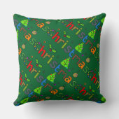 フォレストグリーンクリスマス装飾用クッション クッション (裏面)