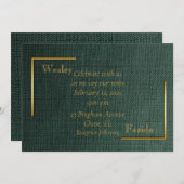 フォレストグリーンクリーンライン結婚式招待状 招待状 (正面/裏面)