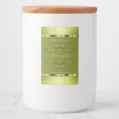 フォレストグリーンゴールド製品ラベル グリッター ボーダー フードラベル (正面)