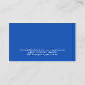 フォレストグリーンサファイアブルートレーナービジネスカード 名刺 (裏面)