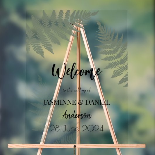 フォレストグリーンシダ結婚ズアウトドア アクリルサイン (ニュートラル)