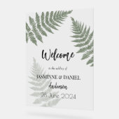 フォレストグリーンシダ結婚ズアウトドア アクリルサイン (傾斜)