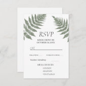 フォレストグリーンシダ結婚ズアウトドア 出欠カード (正面/裏面)