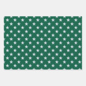 フォレストグリーンシルバーターコイズブルースターズ ラッピングペーパーシート (正面3)
