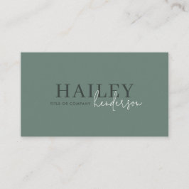 フォレストグリーンスタイリッシュQRコード 名刺