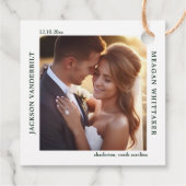 フォレストグリーンスタックイニシャルモノグラム結婚ズ フェイバータグ (裏面)