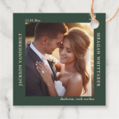 フォレストグリーンスタックイニシャルモノグラム結婚ズ フェイバータグ (裏面)