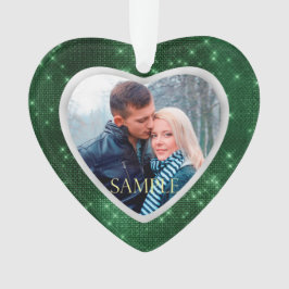 フォレストグリーンスターライトズ写真テンプレート オーナメント