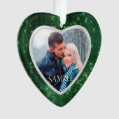 フォレストグリーンスターライトズ写真テンプレート オーナメント (正面)