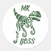 フォレストグリーンハンターラプター ラウンドシール (正面)