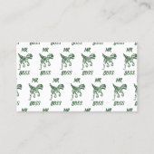 フォレストグリーンハンターラプター 名刺 (正面)