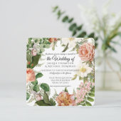 フォレストグリーンバラヴィンテージフローラ結婚ズ 招待状 (スタンド正面)