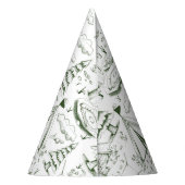 フォレストグリーンパインツリーズキャンプファイアーキャンプ誕生日 パーティーハット (裏面)