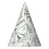 フォレストグリーンパインツリーズキャンプファイアーキャンプ誕生日 パーティーハット (左)