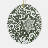 フォレストグリーンパーソナライズされたクリスマスツリーフェスティバル セラミックオーナメント (左)