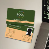 フォレストグリーンピーチとロゴ&フォトプロフェッショナル 名刺
