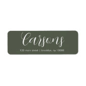 フォレストグリーンファミリーネーム差出人住所ラベル ラベル (正面)