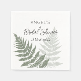フォレストグリーンファーンズウェディング スタンダードカクテルナプキン