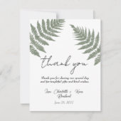 フォレストグリーンフェルンズの結婚式のお礼 サンキューカード (正面)