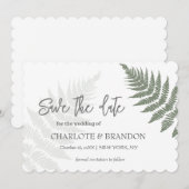 フォレストグリーンフェンス屋外ウェディング セーブザデート (正面/裏面)