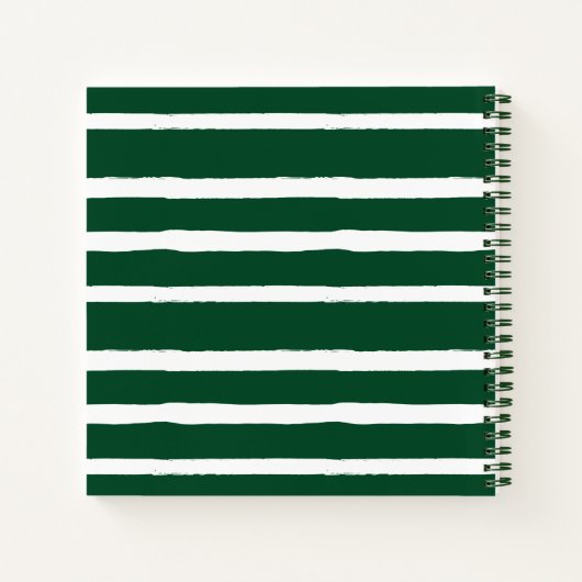 フォレストグリーンフォトコラージュ8写真ズファミリーレシピ ノートブック (裏面)