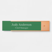 フォレストグリーンプロフェッショナルプレーンモダンエレガント サインプレート (正面)