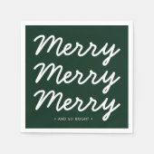 フォレストグリーンホリデイ スタンダードカクテルナプキン (正面)