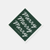 フォレストグリーンホリデイ スタンダードカクテルナプキン (角)