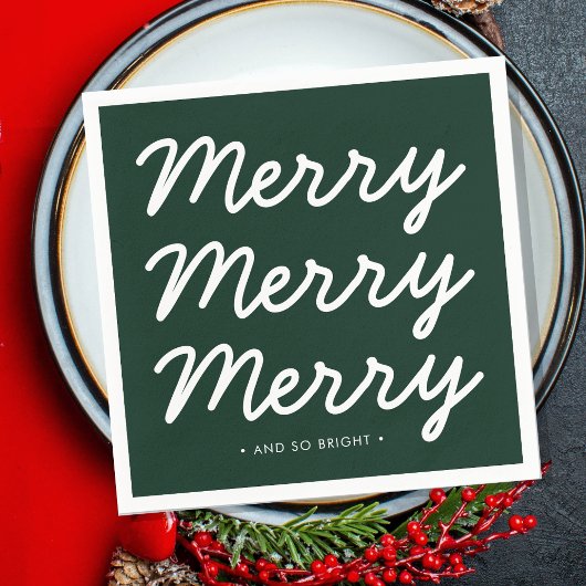 フォレストグリーンホリデイ スタンダードカクテルナプキン