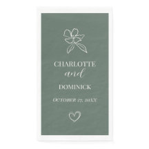 フォレストグリーンミニマルフローラ結婚ズ